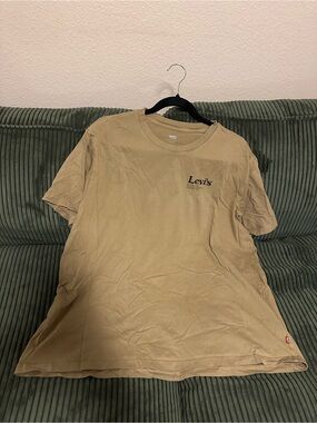 Levi's Men’s Olive/Brown Crew Neck Short-Sleeve Graphic Tee- SIZE XL